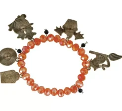 Braccialetto arancione con figura di Halloween