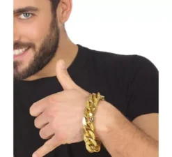 Braccialetto imitazione oro rapper