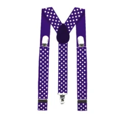Bretelle con pois bianchi per adulti in diversi colori