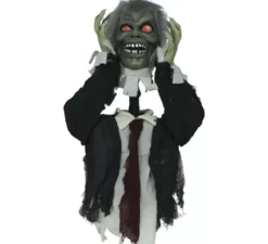 Busto di zombie da 55 cm con suono, luce e movimento