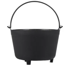 Calderone nero a tre gambe con manico 33,4x31x22,7 cm
