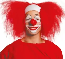 Calvo con capelli da clown malvagio