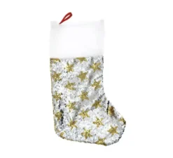 Calza dorata della decorazione di Natale di Bling Bling