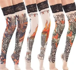 Calze con tatuaggi 3 modelli assortiti