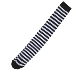Calze nere con strisce bianche