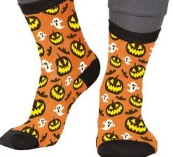 Calzini con zucca e fantasma per Halloween nelle taglie dalla 22 alla 48