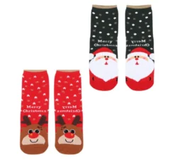 Calzini natalizi Renna e Babbo Natale in modelli adulti assortiti