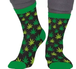 Calzini verdi alla marijuana per adulti