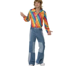 Camicia arcobaleno anni '70 per uomo