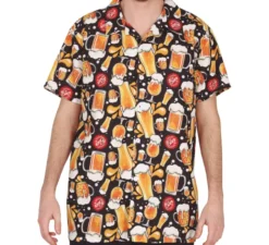 Camicia con stampa birra per adulti