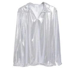 Camicia da discoteca argento per uomo