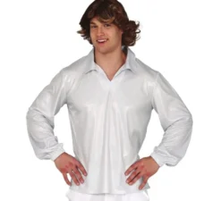 Camicia da discoteca argento per uomo