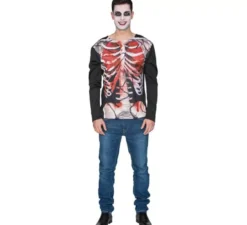 Camicia da uomo scheletro zombie per uomo