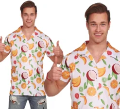 Camicia hawaiana alla frutta per uomo