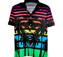 Camicia hawaiana a maniche corte anni '80 da uomo