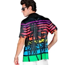 Camicia hawaiana a maniche corte anni '80 da uomo