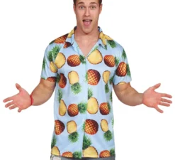 Camicia hawaiana con ananas per uomo