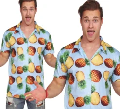 Camicia hawaiana con ananas per uomo