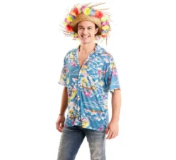 camicia hawaiana con stampa per adulti