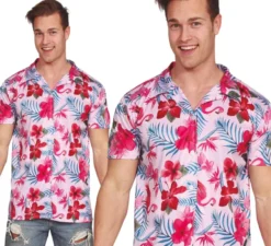 Camicia hawaiana di flamenco per uomo