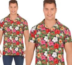 Camicia Hawaii con stampa floreale per adulti