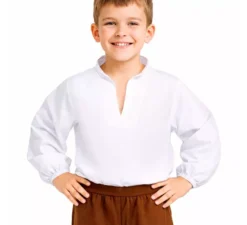 Camicia medievale bianca per ragazzo