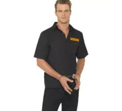 Camicia nera da uomo Costume da uomo