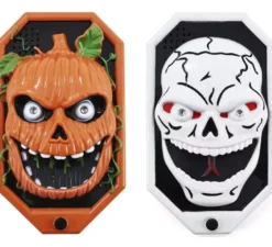 Campanello assortito a forma di zucca o teschio con luce e musica