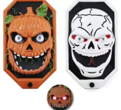 Campanello assortito a forma di zucca o teschio con luce e musica