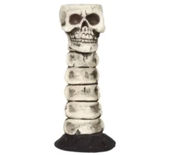 Candelabro con teschio di 17 cm