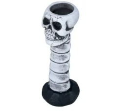 Candelabro con teschio di 17 cm