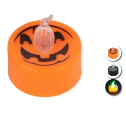 Candela Halloween con luce nei modelli assortiti 4x3,7 cm