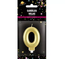 Candela Metallica Oro No. 0, 8 cm