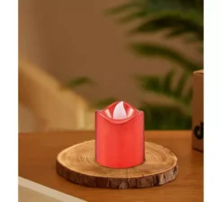 Candela metallica rossa da 4 cm