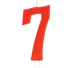 Candela rossa nº 7 di 12 cm