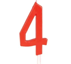Candela rossa nº 4 di 12 cm