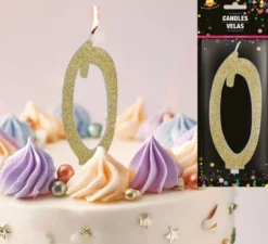 Candela smerigliata oro numero 0, 12,5 cm