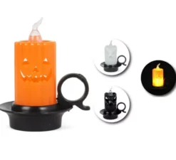 Candeliere Halloween con luce nei modelli assortiti 7x8 cm