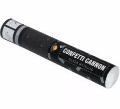 Cannone coriandoli argento metallizzato da 30 cm