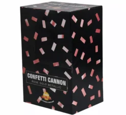 Cannone coriandoli metallico rosa e oro da 30 cm