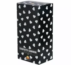 Cannone Kabuki Confetti di Carta Cuori Bianchi 40 cm