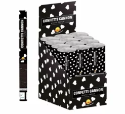 Cannone Kabuki Confetti di Carta Cuori Bianchi 40 cm