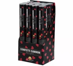 Cannone Kabuki Confetti di Carta Cuori Rossi 40 cm