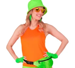 Canotta arancione neon da donna