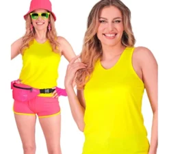 Canotta giallo neon da donna
