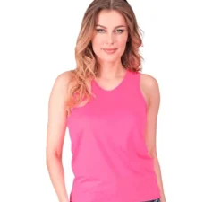 Canotta rosa neon da donna