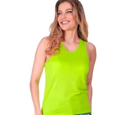 Canotta verde neon da donna