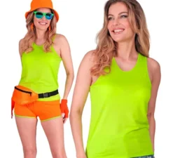Canotta verde neon da donna