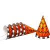 6 cappelli di zucca di cartone blister per Halloween