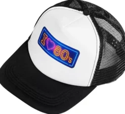 "Cappellino anni '80 ""I Love 80s"" per adulti"